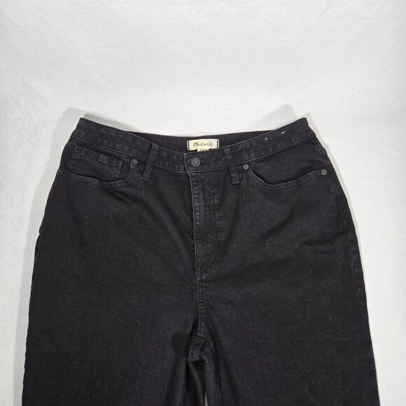 MADEWELL Hi-Rise Magic-Pockets CURVY SKINNY FLARE Black Jeans Women's Size 32. - Picture 6 of 17